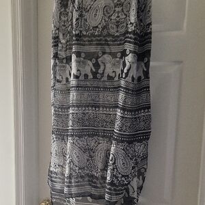 Elegant Black and White Boho Scarf